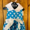 Blue Polk Dot Dog Dress with Matching Leash